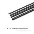 Tubos de fibra de carbono 100% sarja fosca 22x20x500mm